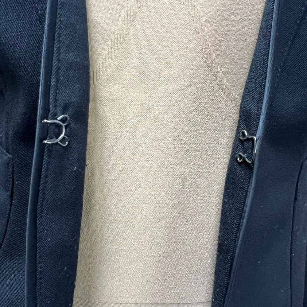 Cache Women's 0 Black Single Hook-Eye Clasp Stretch Blazer Suit Jacket - Picture 3 of 5